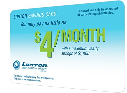 LIPITOR (atorvastatin Calcium) Eligibility Required Copay Savings Card