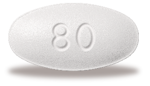 Dosing 80 milligram Lipitor Atorvastatin Calcium Pill